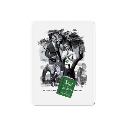 School for Wives (1), Cosmopolitan, October 1943 (Magazine Illustration) Refrigerator Magnet 6 Inch Die-Cut - The Sticker Space