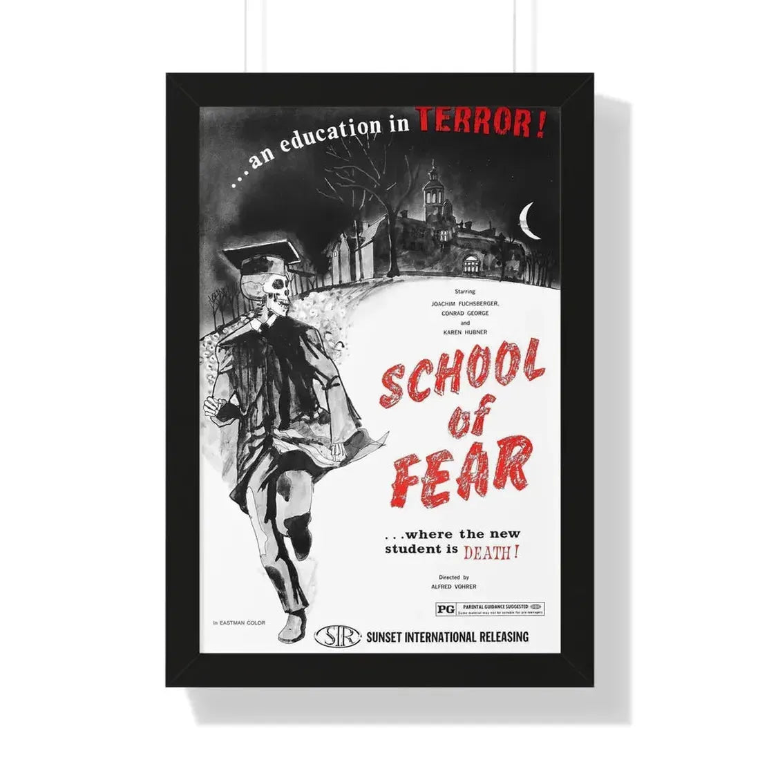 SCHOOL OF FEAR 1969 - Framed Movie Poster 16″ x 24″ Black - The Sticker Space
