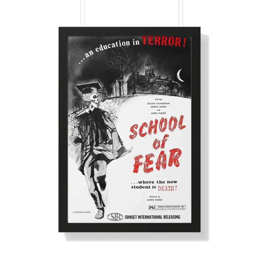 SCHOOL OF FEAR 1969 - Framed Movie Poster 20" x 30" Black - The Sticker Space