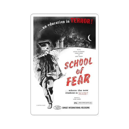 SCHOOL OF FEAR 1969 Movie Poster - STICKER Vinyl Kiss-Cut Decal 6 Inch White - The Sticker Space