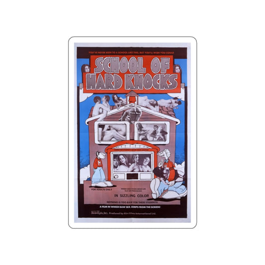 SCHOOL OF HARD KNOCKS 1970 Movie Poster STICKER Vinyl Die-Cut Decal-White-The Sticker Space