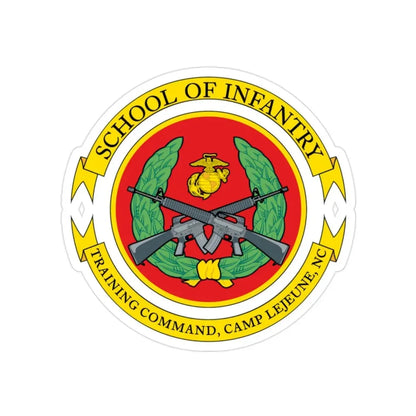 School Of Infantry Training Command Camp Lejeune NC (USMC) Transparent STICKER Die-Cut Vinyl Decal 2 Inch - The Sticker Space