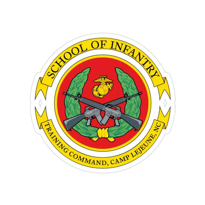 School Of Infantry Training Command Camp Lejeune NC (USMC) Transparent STICKER Die-Cut Vinyl Decal 3 Inch - The Sticker Space