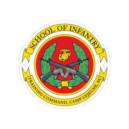 School Of Infantry Training Command Camp Lejeune NC (USMC) Transparent STICKER Die-Cut Vinyl Decal 4 Inch - The Sticker Space