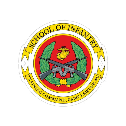 School Of Infantry Training Command Camp Lejeune NC (USMC) Transparent STICKER Die-Cut Vinyl Decal 5 Inch - The Sticker Space