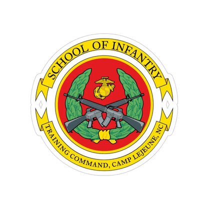 School Of Infantry Training Command Camp Lejeune NC (USMC) Transparent STICKER Die-Cut Vinyl Decal 6 Inch - The Sticker Space