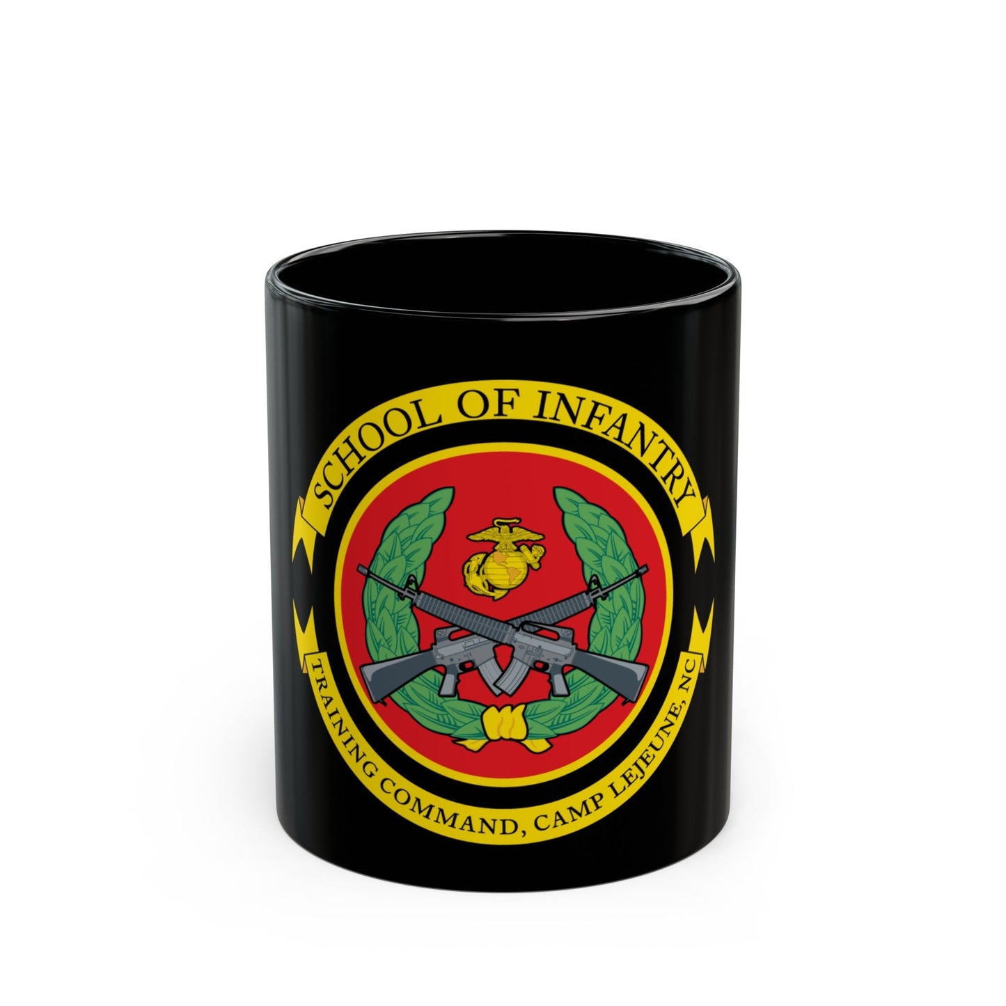 School Of Infantry Training CommandCamp Lejeune NC (USMC) Black Coffee Mug-11oz-The Sticker Space