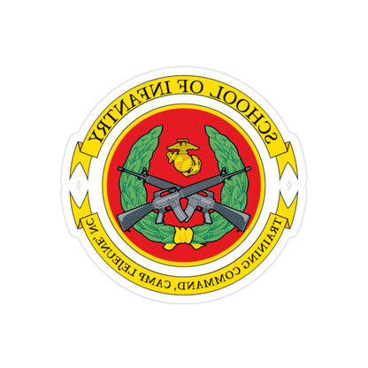 School Of Infantry Training CommandCamp Lejeune NC (USMC) REVERSE PRINT Transparent STICKER-2" × 2"-The Sticker Space