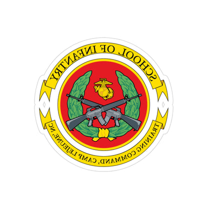 School Of Infantry Training CommandCamp Lejeune NC (USMC) REVERSE PRINT Transparent STICKER-3" × 3"-The Sticker Space