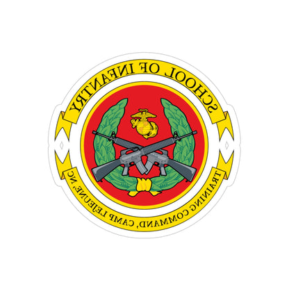 School Of Infantry Training CommandCamp Lejeune NC (USMC) REVERSE PRINT Transparent STICKER-4" × 4"-The Sticker Space