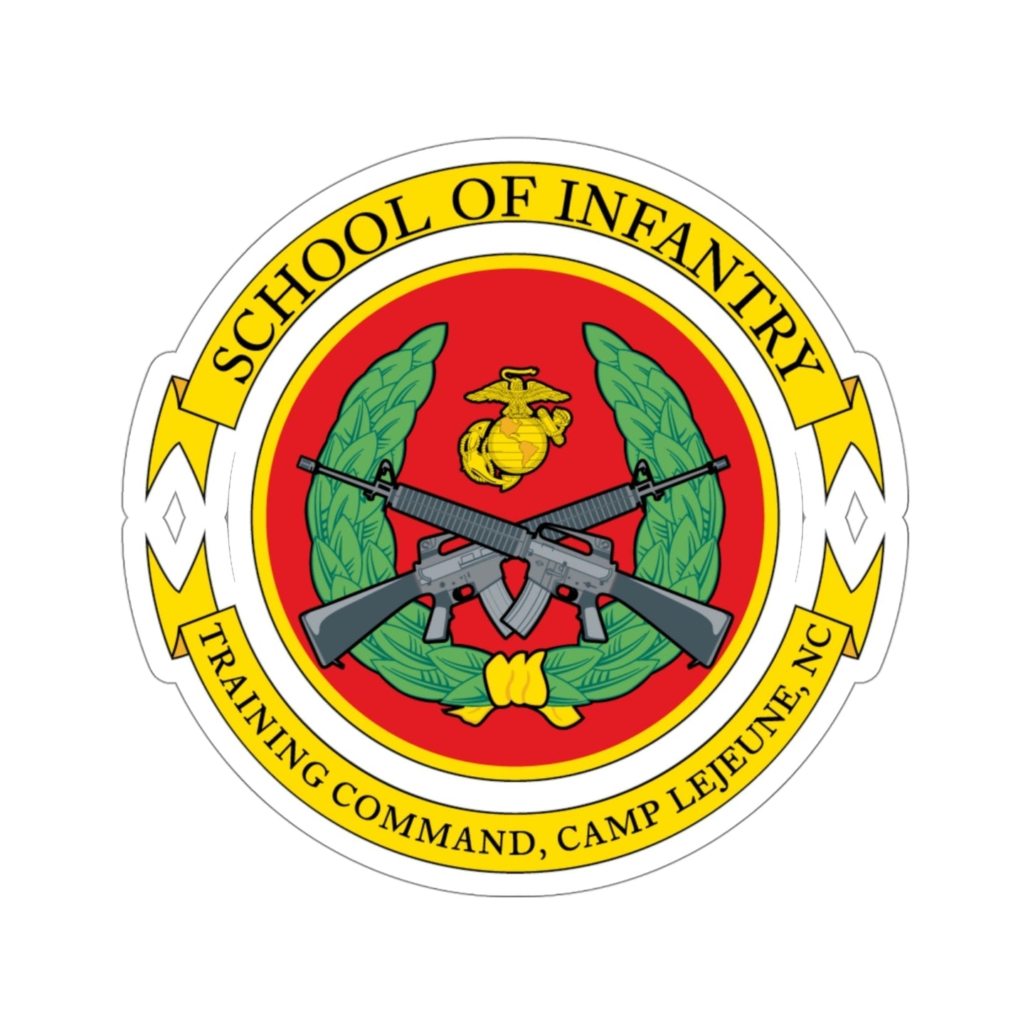 School Of Infantry Training CommandCamp Lejeune NC (USMC) STICKER Vinyl Die-Cut Decal-4 Inch-The Sticker Space