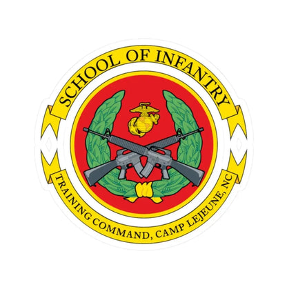 School Of Infantry Training CommandCamp Lejeune NC (USMC) STICKER Vinyl Kiss-Cut Decal 2 Inch White - The Sticker Space