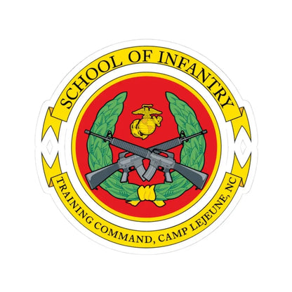 School Of Infantry Training CommandCamp Lejeune NC (USMC) STICKER Vinyl Kiss-Cut Decal 3 Inch White - The Sticker Space