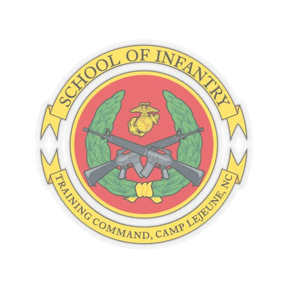 School Of Infantry Training CommandCamp Lejeune NC (USMC) STICKER Vinyl Kiss-Cut Decal 4 Inch Transparent - The Sticker Space