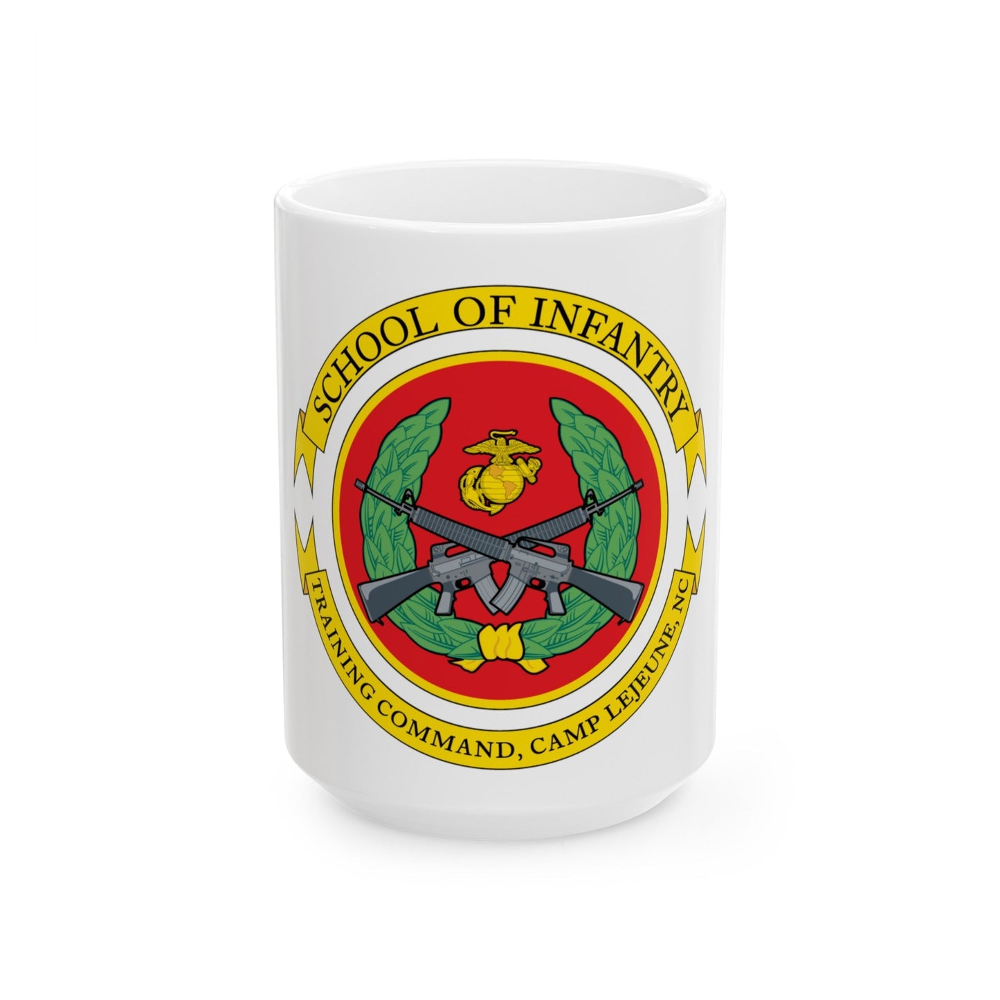 School Of Infantry Training CommandCamp Lejeune NC (USMC) White Coffee Mug-15oz-The Sticker Space