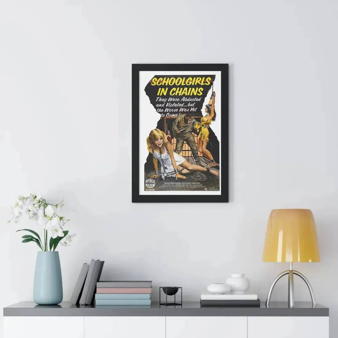 SCHOOLGIRLS IN CHAINS 1973 - Framed Movie Poster - The Sticker Space