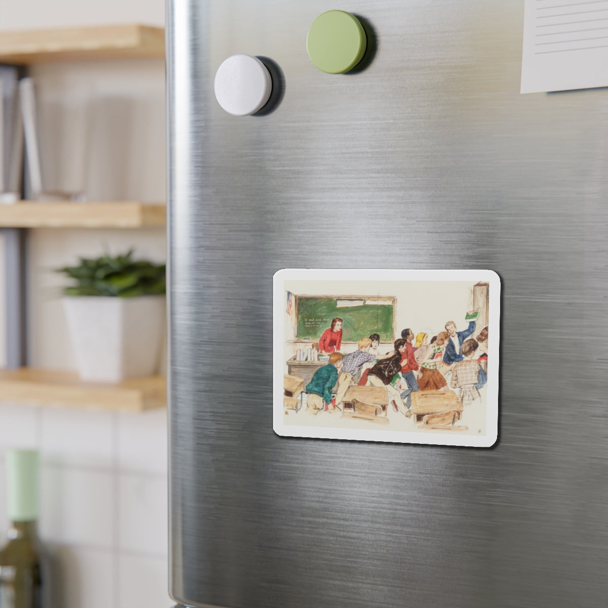 School's Out, preliminary story illustration (Magazine Illustration) Refrigerator Magnet-The Sticker Space