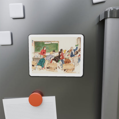 School's Out, preliminary story illustration (Magazine Illustration) Refrigerator Magnet-The Sticker Space