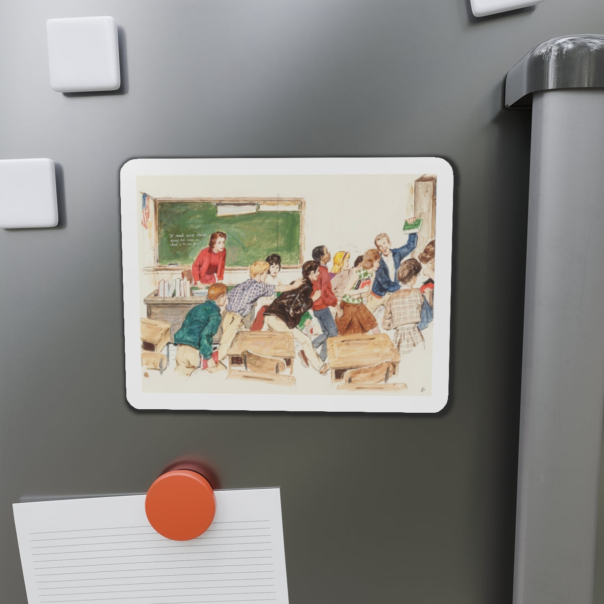 School's Out, preliminary story illustration (Magazine Illustration) Refrigerator Magnet-The Sticker Space