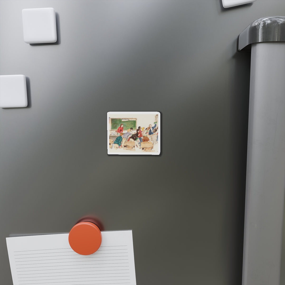 School's Out, preliminary story illustration (Magazine Illustration) Refrigerator Magnet-The Sticker Space