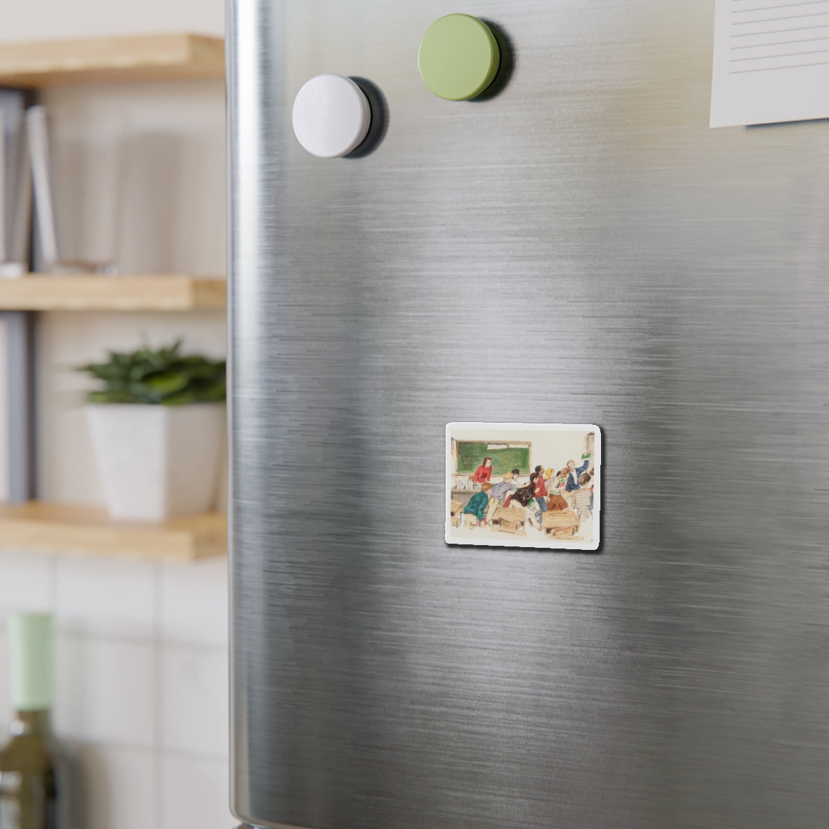 School's Out, preliminary story illustration (Magazine Illustration) Refrigerator Magnet-The Sticker Space