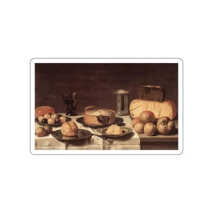 SCHOOTEN, Floris Gerritsz. van - Breakfast (Artwork) STICKER Vinyl Die-Cut Decal White Die-Cut 5 Inch - The Sticker Space