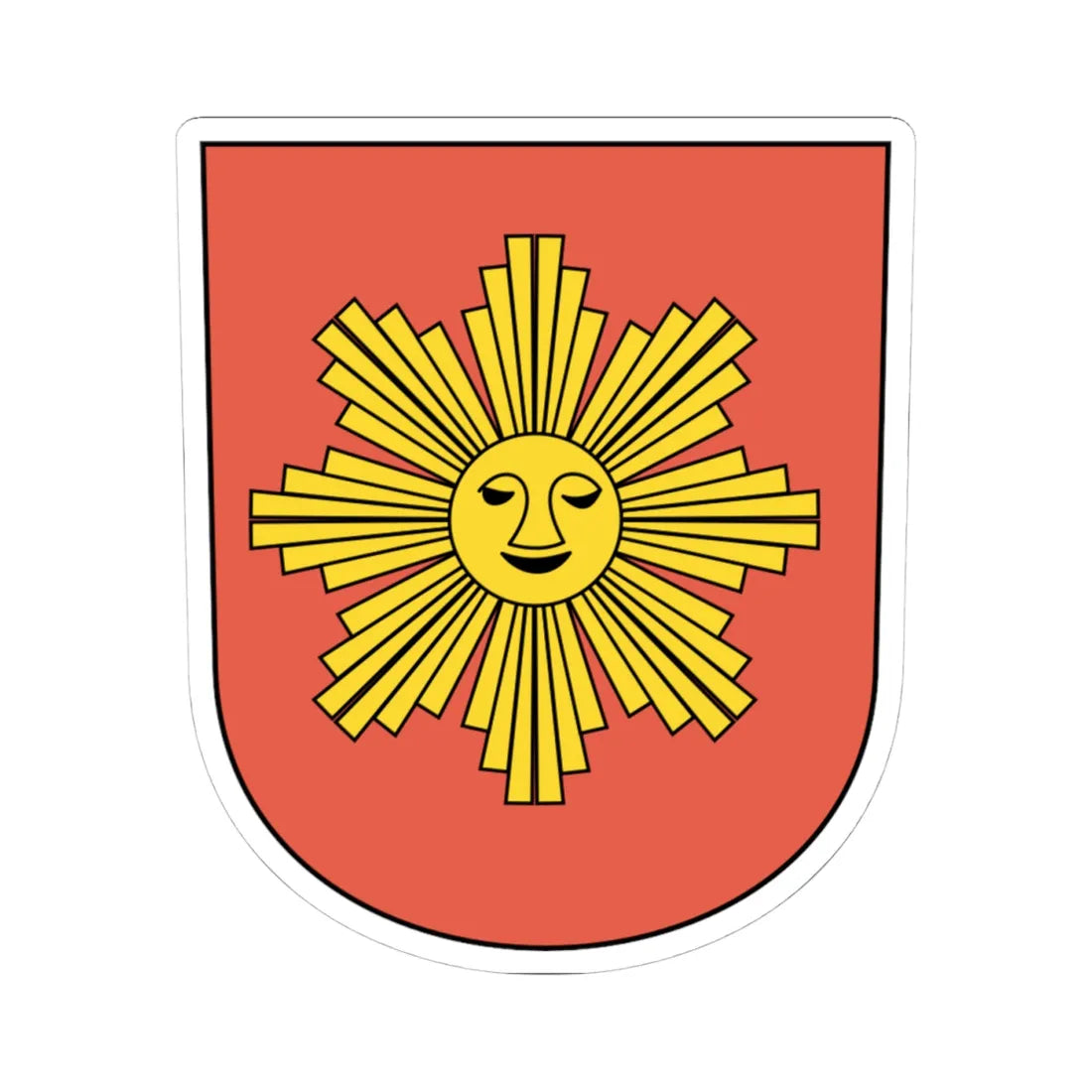 Schuepfheim coat of arms (Switzerland) (Coat of Arms) STICKER Vinyl Kiss-Cut Decal 4 Inch White - The Sticker Space