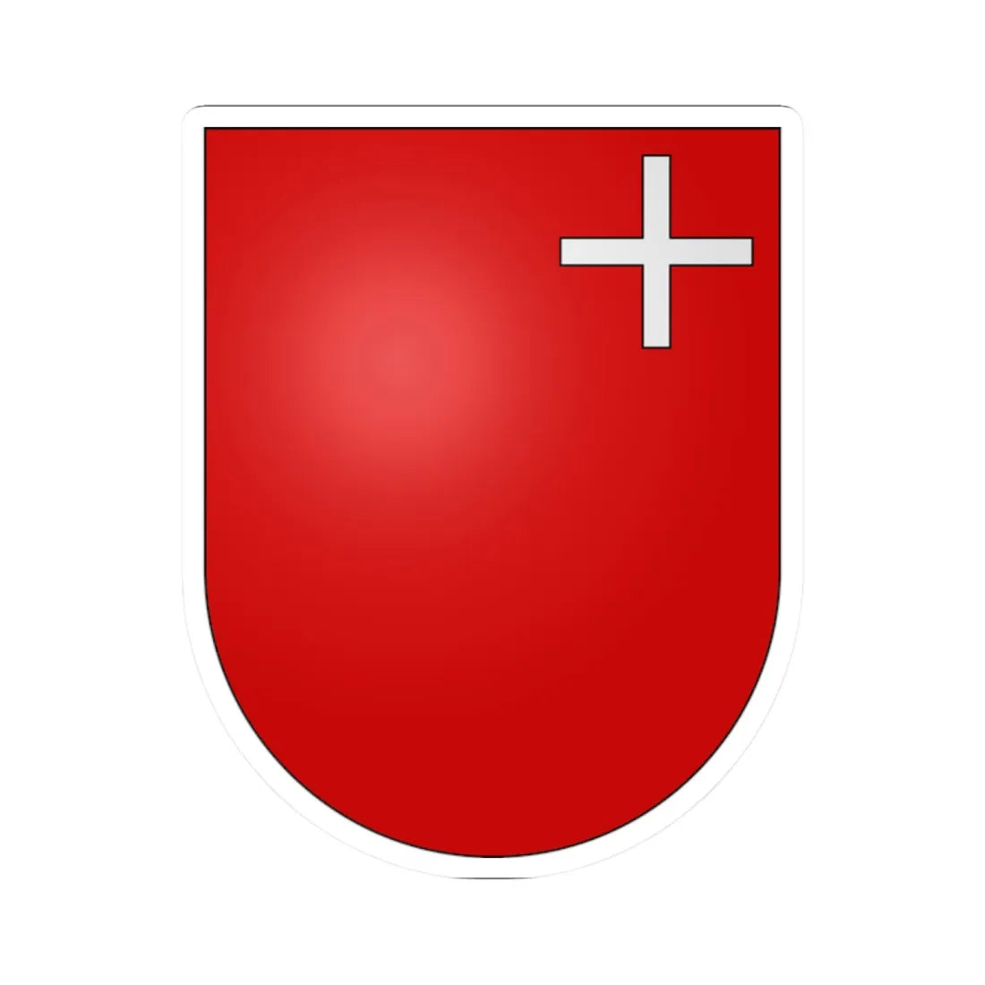 Schwyz-coat of arms (Switzerland) (Coat of Arms) STICKER Vinyl Kiss-Cut Decal 2 Inch White - The Sticker Space