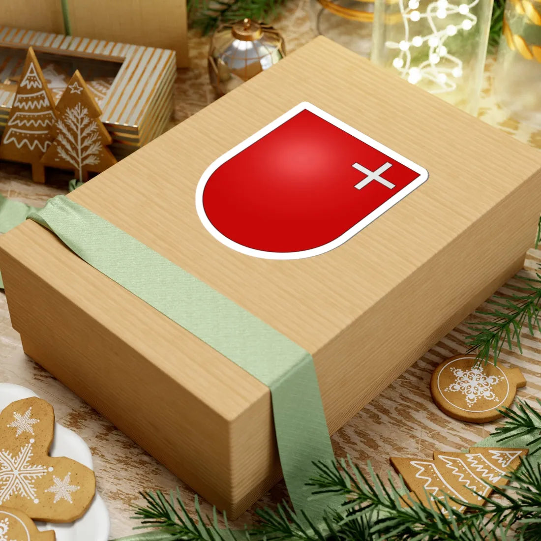 Schwyz-coat of arms (Switzerland) (Coat of Arms) STICKER Vinyl Kiss-Cut Decal - The Sticker Space