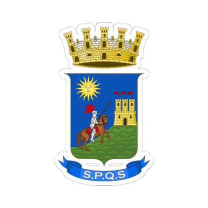 Sciacca-Stemma (Italy) (Coat of Arms) STICKER Vinyl Kiss-Cut Decal 6 Inch White - The Sticker Space