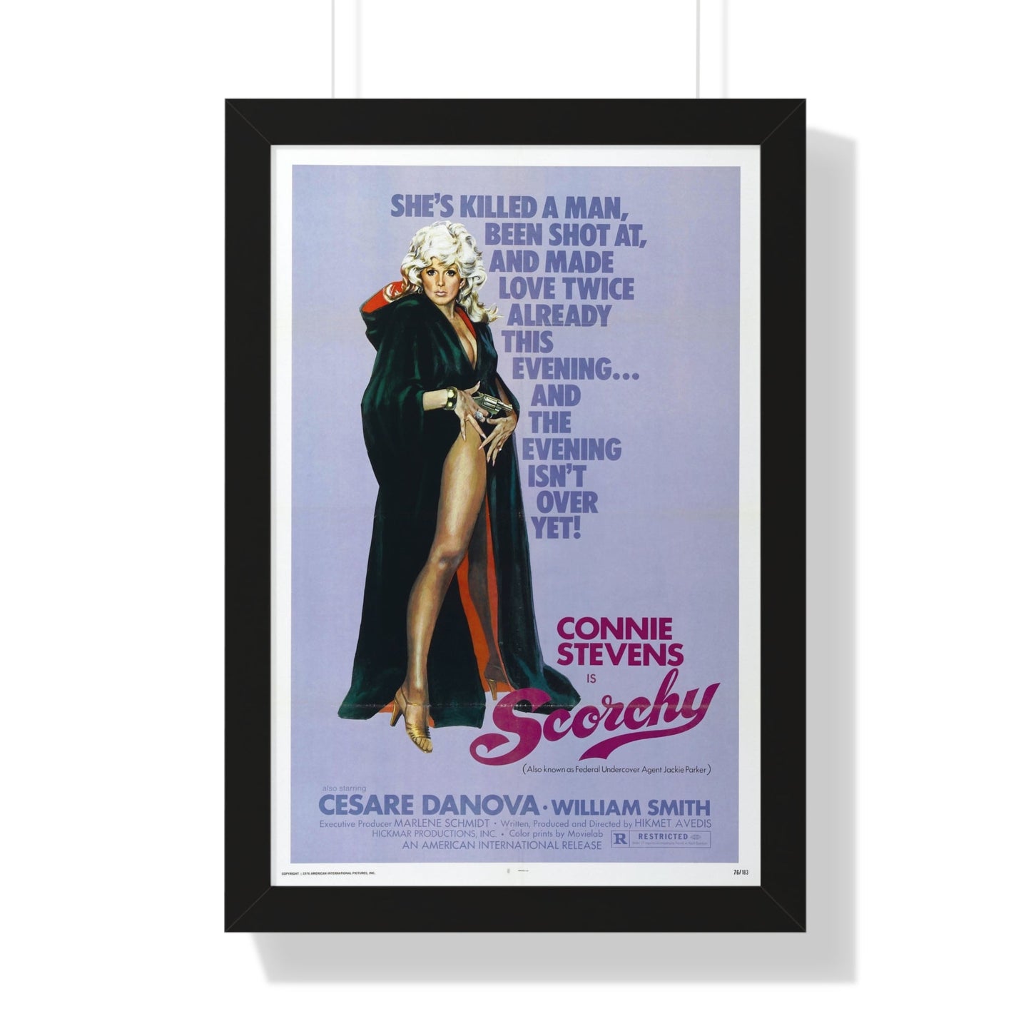 SCORCHY 1976 - Framed Movie Poster-16″ x 24″-The Sticker Space