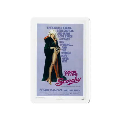 SCORCHY 1976 Movie Poster - Refrigerator Magnet 4 Inch Die-Cut - The Sticker Space