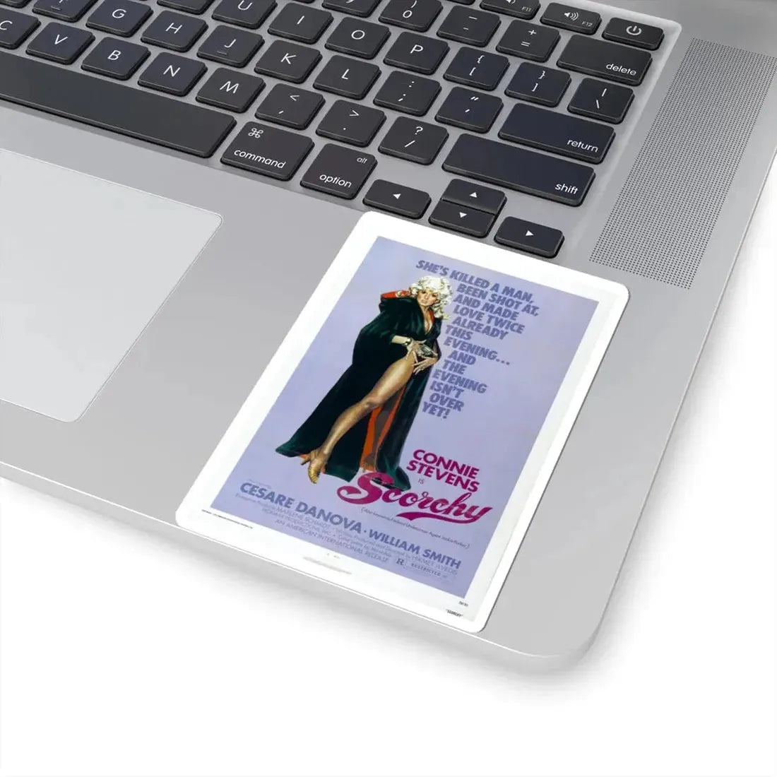 SCORCHY 1976 Movie Poster - STICKER Vinyl Kiss-Cut Decal - The Sticker Space