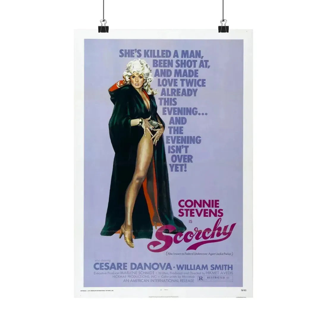 SCORCHY 1976 - Paper Movie Poster 12″ x 18″ Matte - The Sticker Space