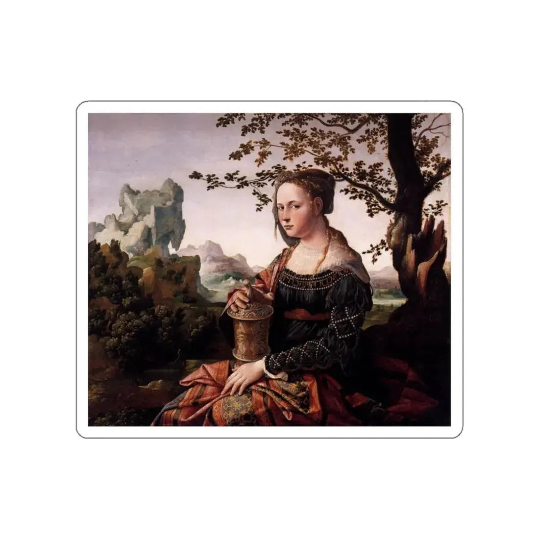 SCOREL, Jan van - Mary Magdalen (Artwork) STICKER Vinyl Die-Cut Decal White Die-Cut 3 Inch - The Sticker Space