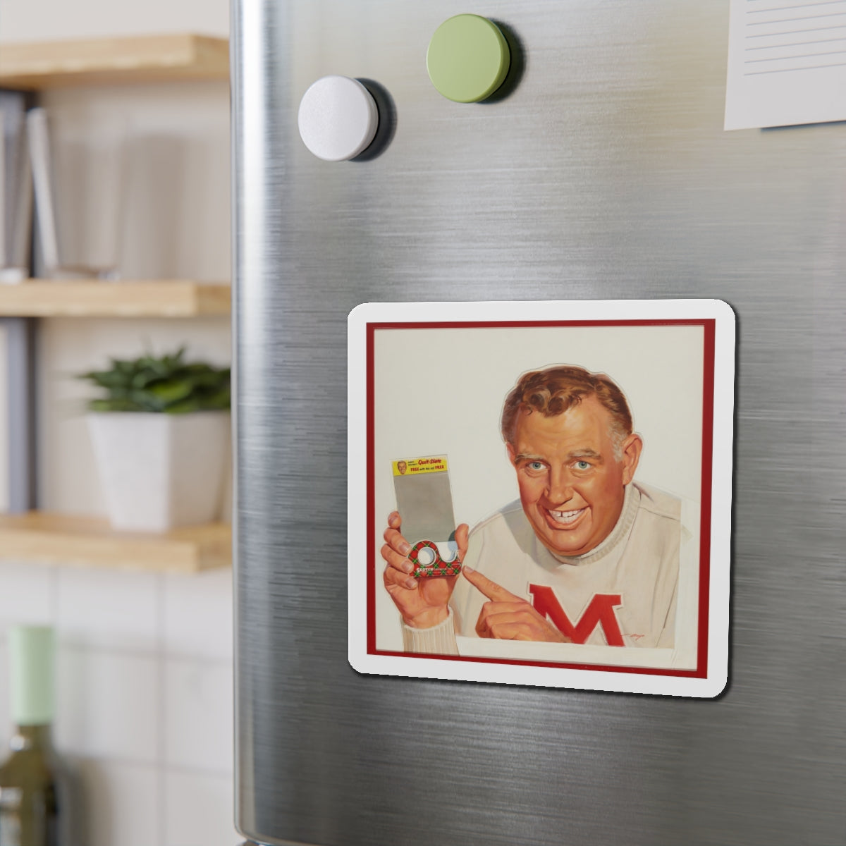 Scotch Tape, ad illustration (Magazine Illustration) Refrigerator Magnet-The Sticker Space