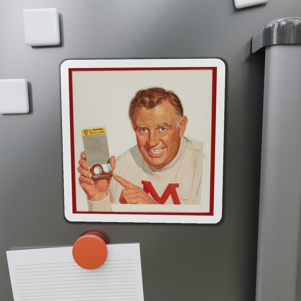 Scotch Tape, ad illustration (Magazine Illustration) Refrigerator Magnet-The Sticker Space