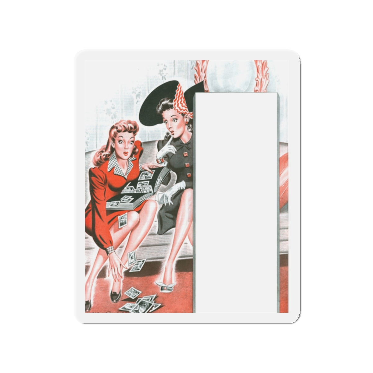 Scotch Tape advertisement, 1944 (Magazine Illustration) Refrigerator Magnet-2" x 2"-The Sticker Space