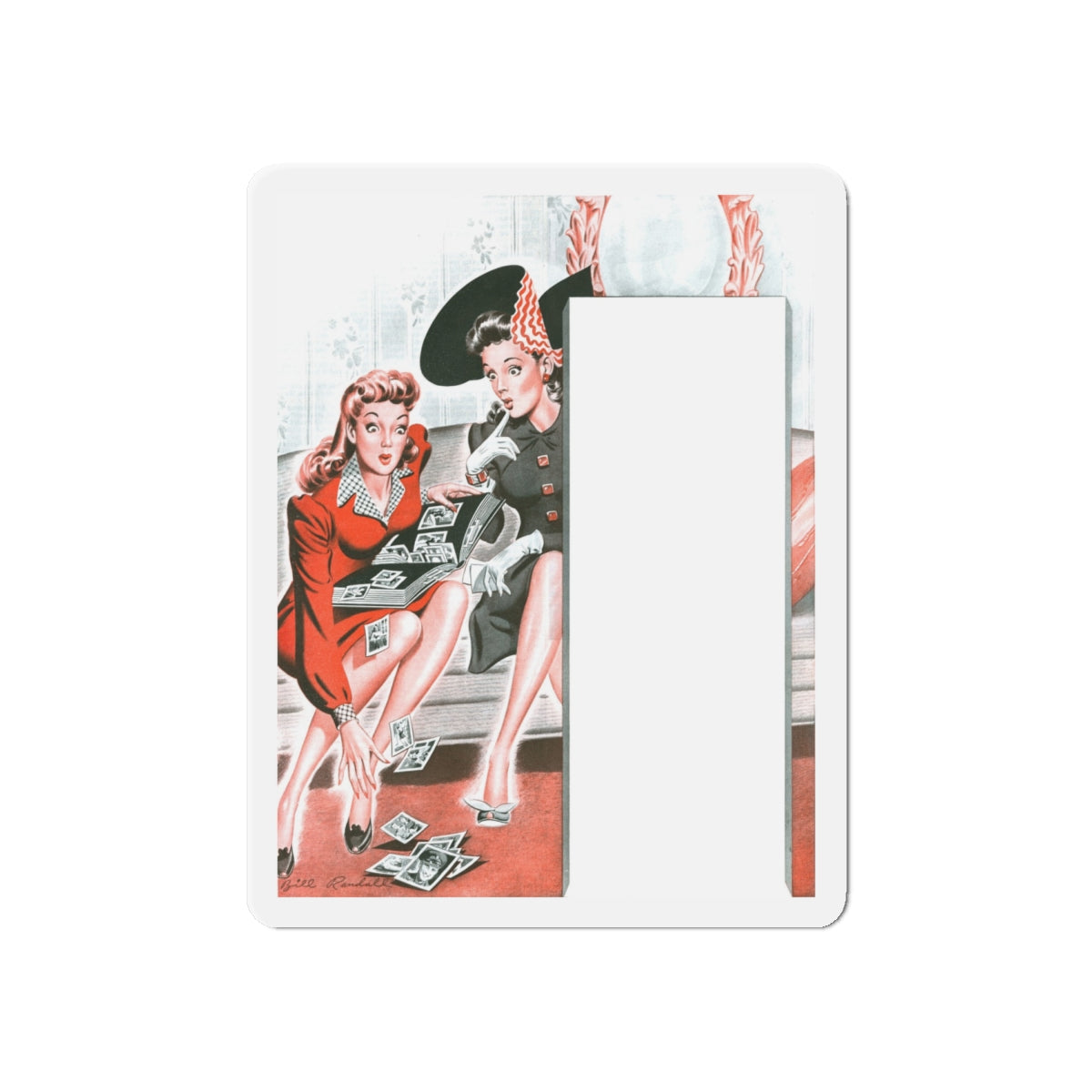 Scotch Tape advertisement, 1944 (Magazine Illustration) Refrigerator Magnet-6 × 6"-The Sticker Space