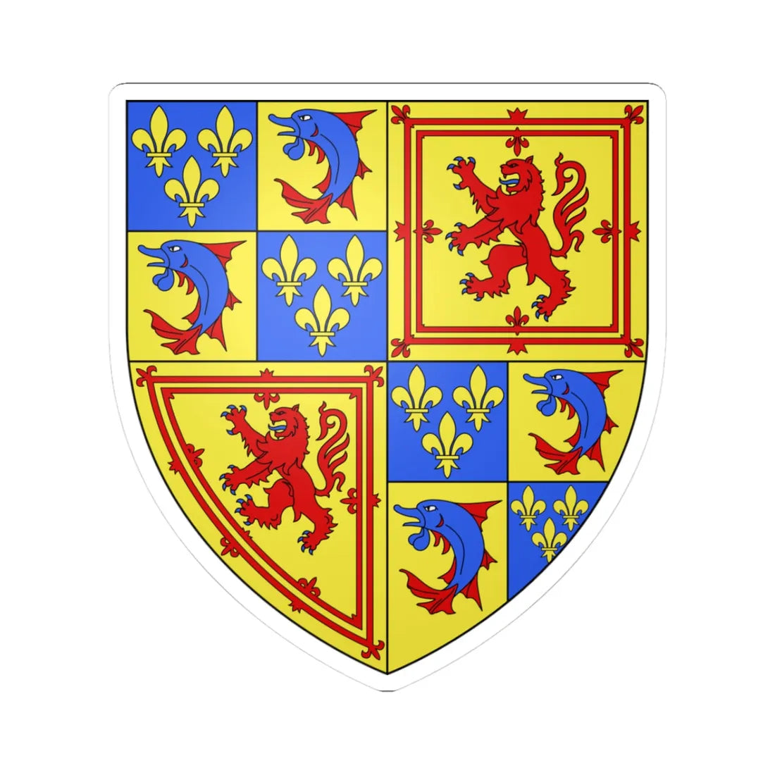 Scotland Arms 1559 (Scotland) (Coat of Arms) STICKER Vinyl Kiss-Cut Decal 3 Inch White - The Sticker Space