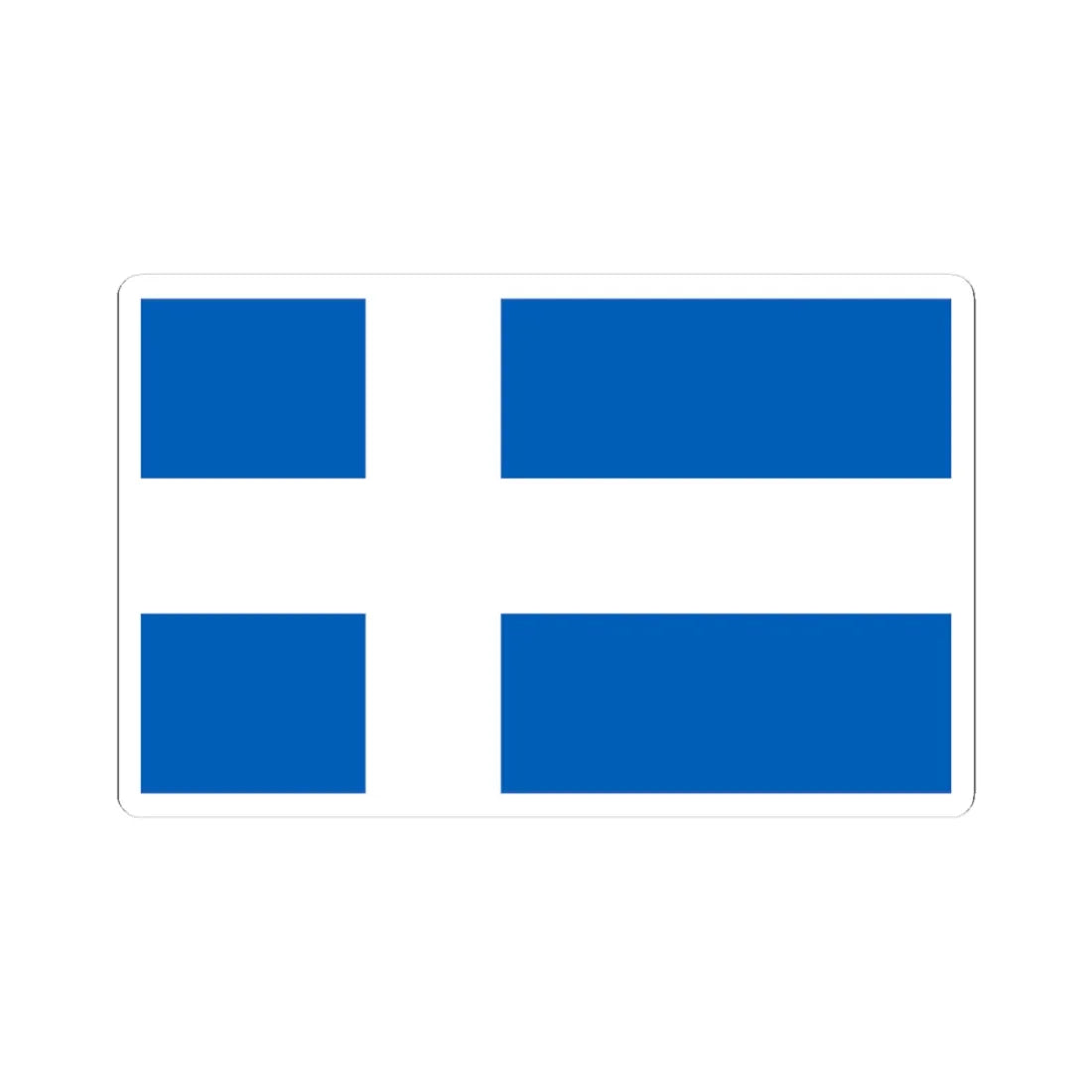 Scotland Nordic flag proposal (Scotland) STICKER Vinyl Kiss-Cut Decal 3 Inch White - The Sticker Space