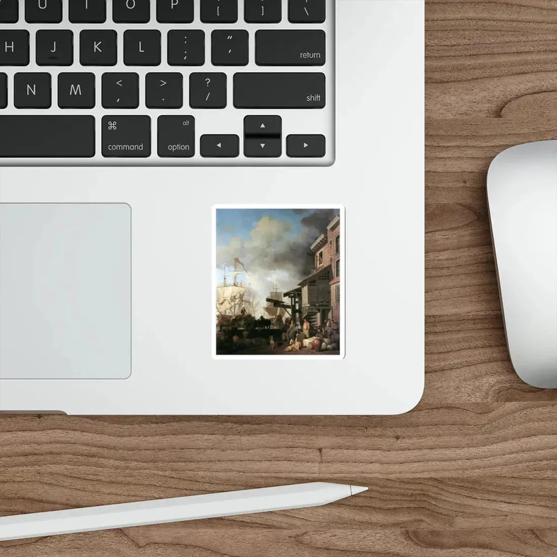 SCOTT, Samuel - A Thames Wharf (Artwork) STICKER Vinyl Die-Cut Decal - The Sticker Space