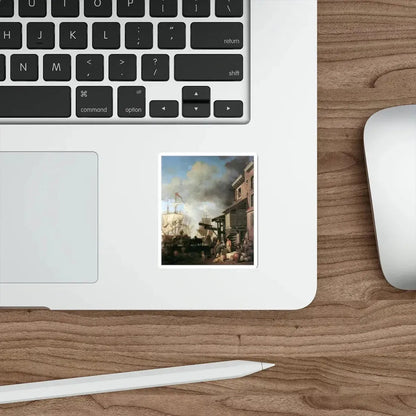 SCOTT, Samuel - A Thames Wharf (Artwork) STICKER Vinyl Die-Cut Decal - The Sticker Space