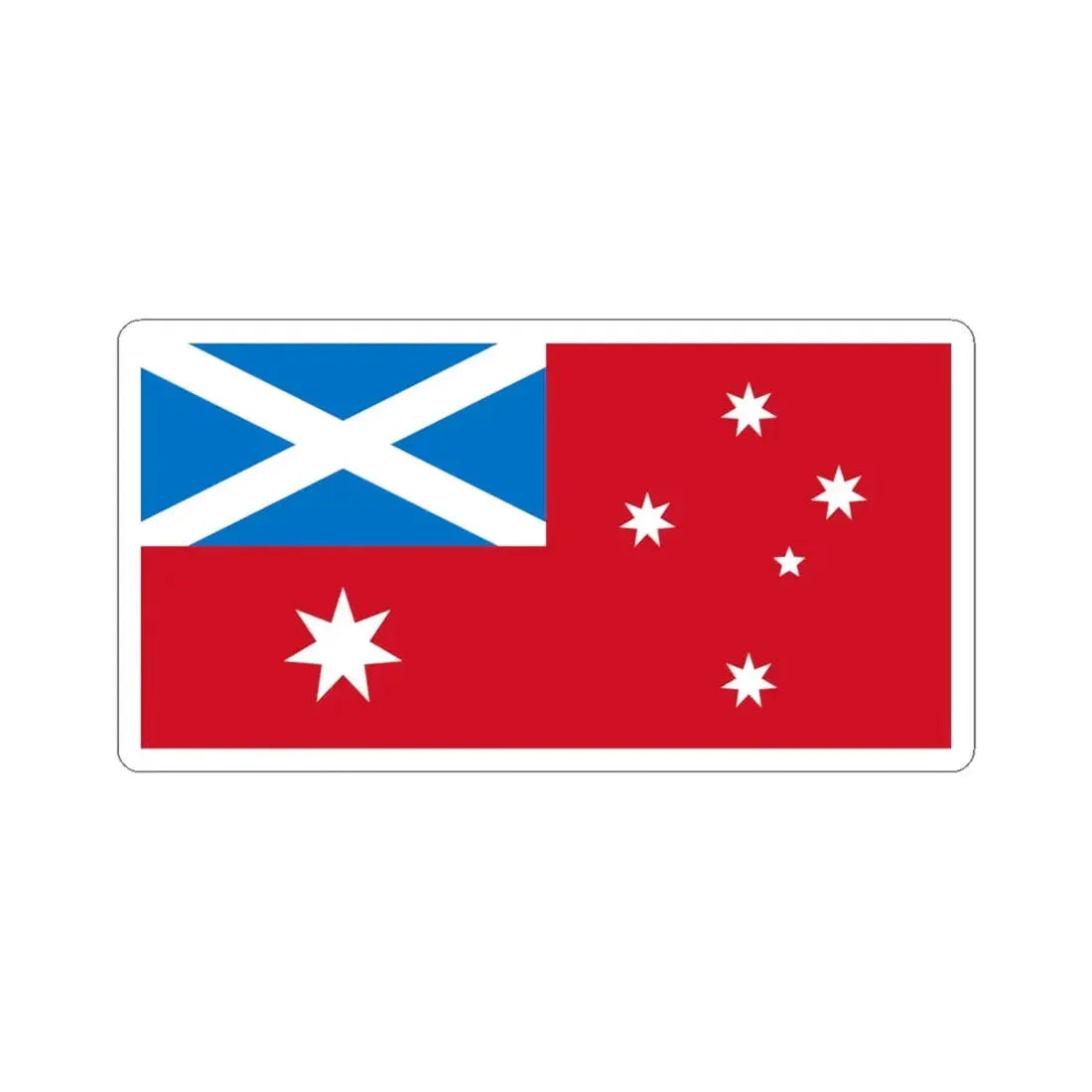 Scottish Red Ensign of Australia (Australia) STICKER Vinyl Kiss-Cut Decal 6 Inch White - The Sticker Space