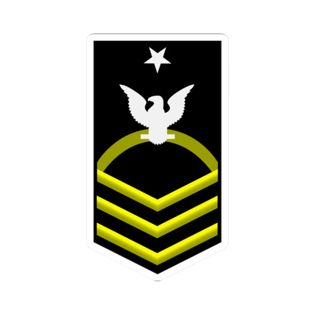 SCPO GC winter (United States) (Military Rank) STICKER Vinyl Kiss-Cut Decal 2 Inch White - The Sticker Space