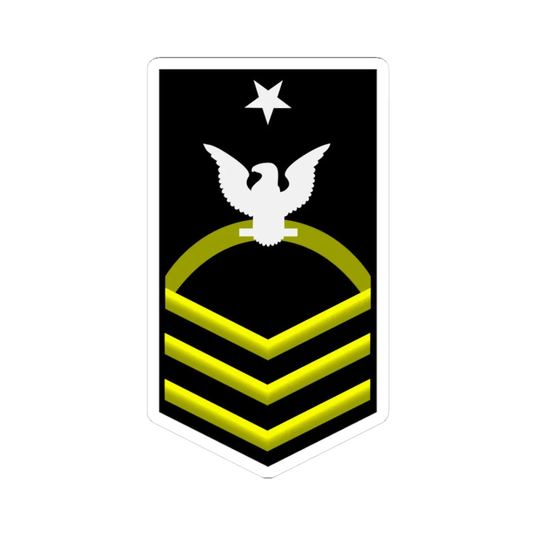 SCPO GC winter (United States) (Military Rank) STICKER Vinyl Kiss-Cut Decal 3 Inch White - The Sticker Space