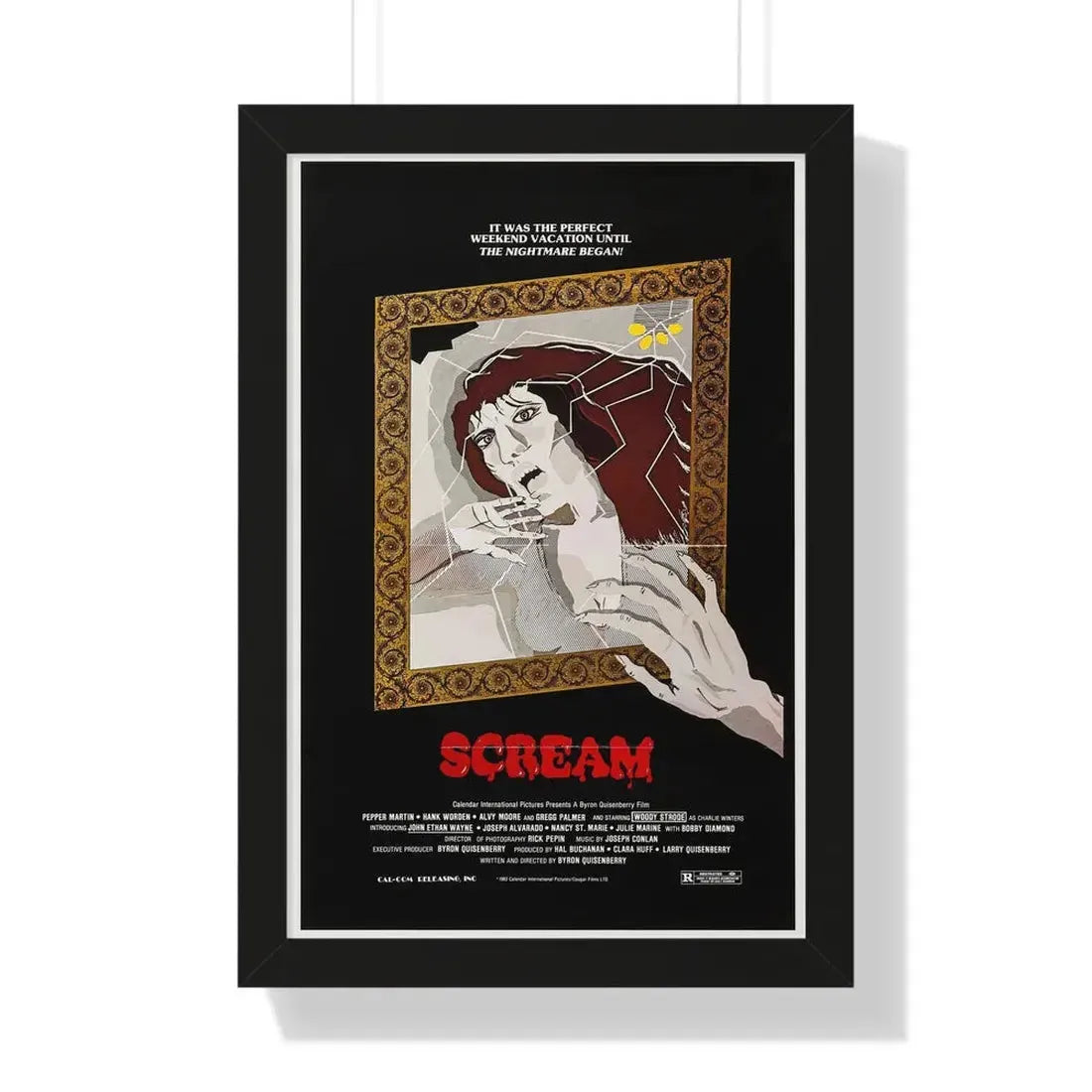 SCREAM 1981 - Framed Movie Poster 16″ x 24″ Black - The Sticker Space