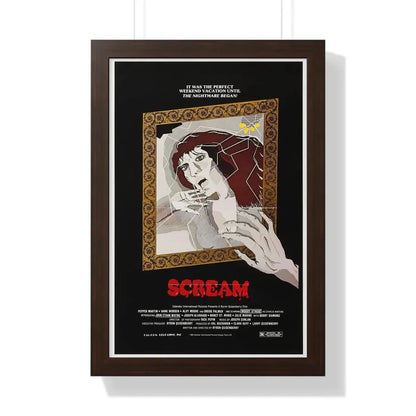 SCREAM 1981 - Framed Movie Poster 16″ x 24″ Walnut - The Sticker Space