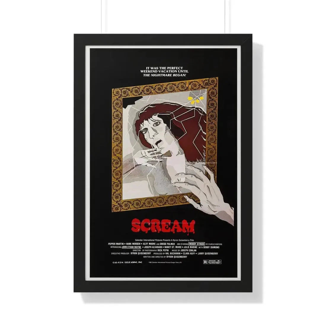 SCREAM 1981 - Framed Movie Poster 20" x 30" Black - The Sticker Space