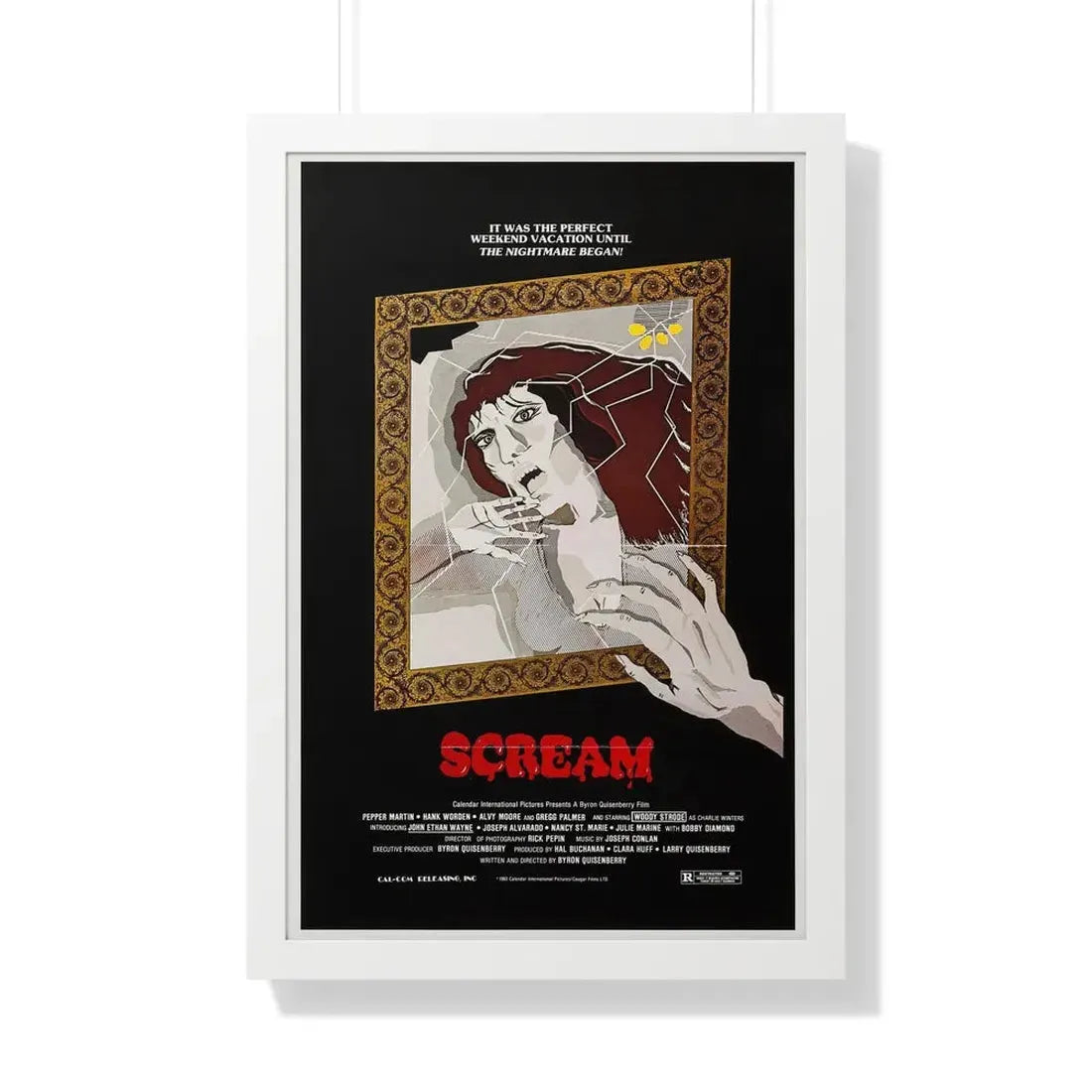 SCREAM 1981 - Framed Movie Poster 20" x 30" White - The Sticker Space